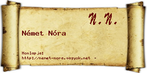 Német Nóra névjegykártya